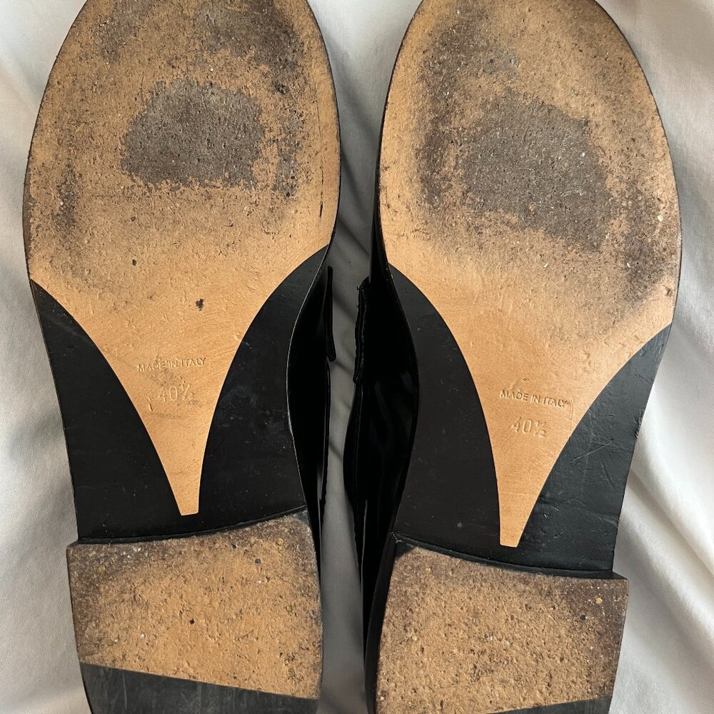 Chanel Shiny Calfskin Logo Loafers 40.5 - Picture 6 of 9